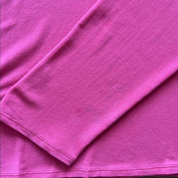 Eileen Fisher 100% silk bright coral sheer long sleeve top size small​ - Picture 7 of 9